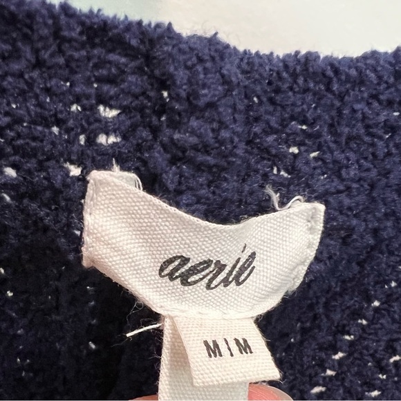 Aerie Navy White Striped Women's Layer Open Front Cardigan Kimono Sweater Size M - Picture 4 of 10